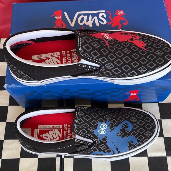 Vans Men’s Skate Slip-On Krooked By Natas For Ray Barbee  sneakers - Picture 8 of 16